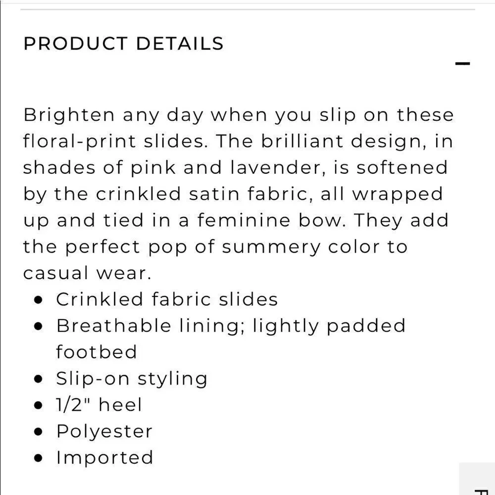 White House Black Market Floral-Print Crinkle Slides‎